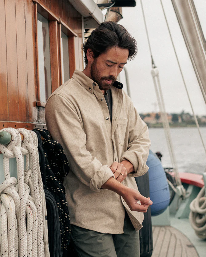 Modern Melton Wool Shirt (M) - Image 12