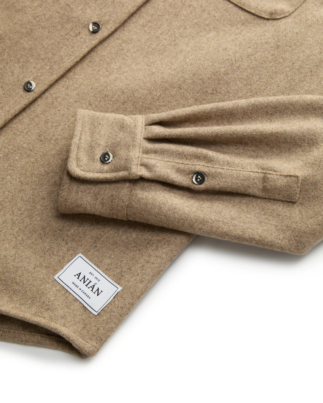 Modern Melton Wool Shirt (M) - Image 13