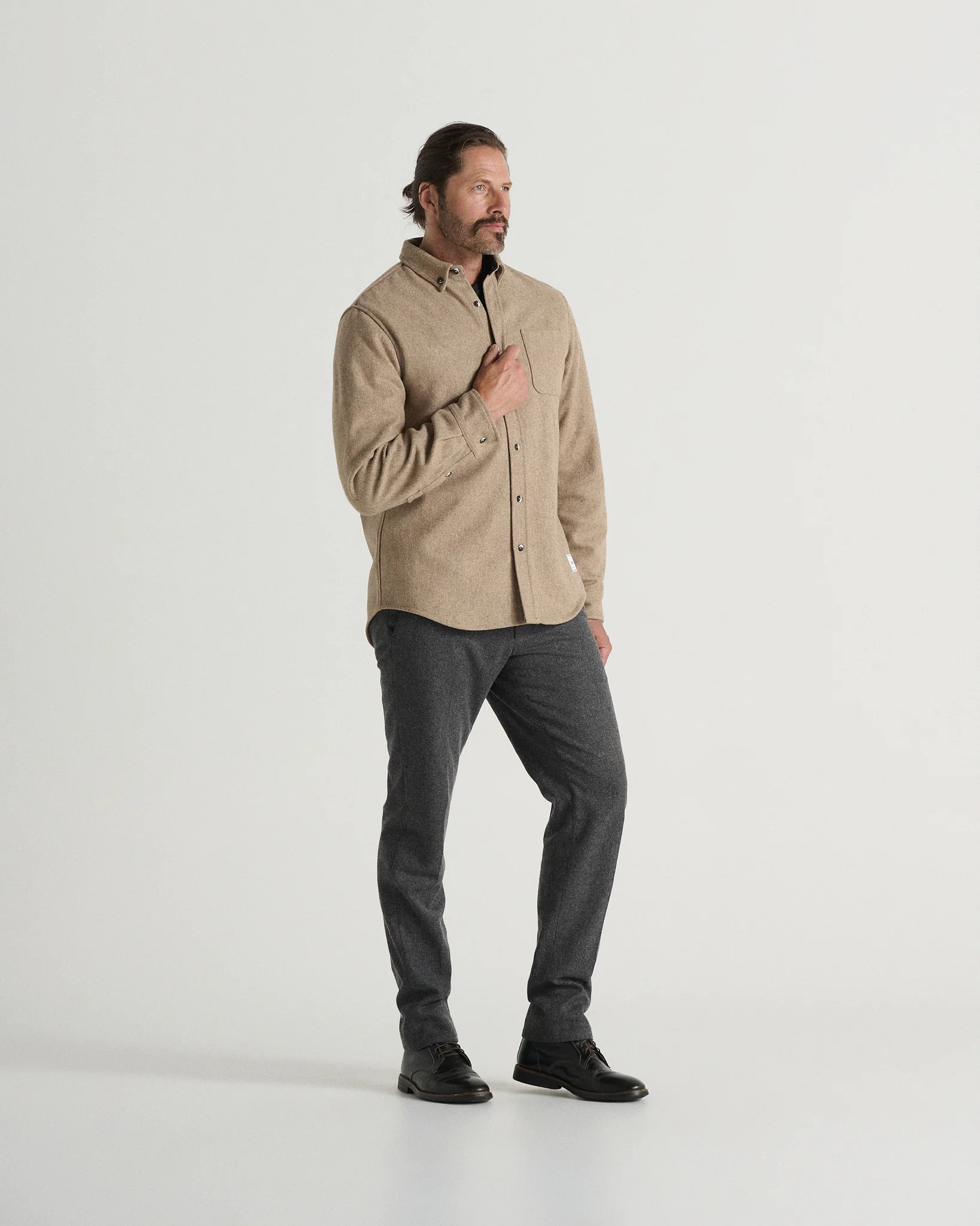 Modern Melton Wool Shirt (M) - Image 18