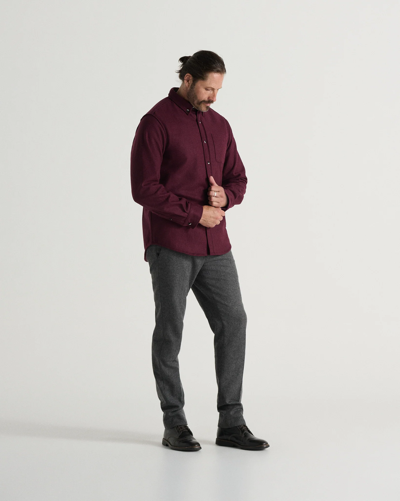 Modern Melton Wool Shirt (M) - Image 20