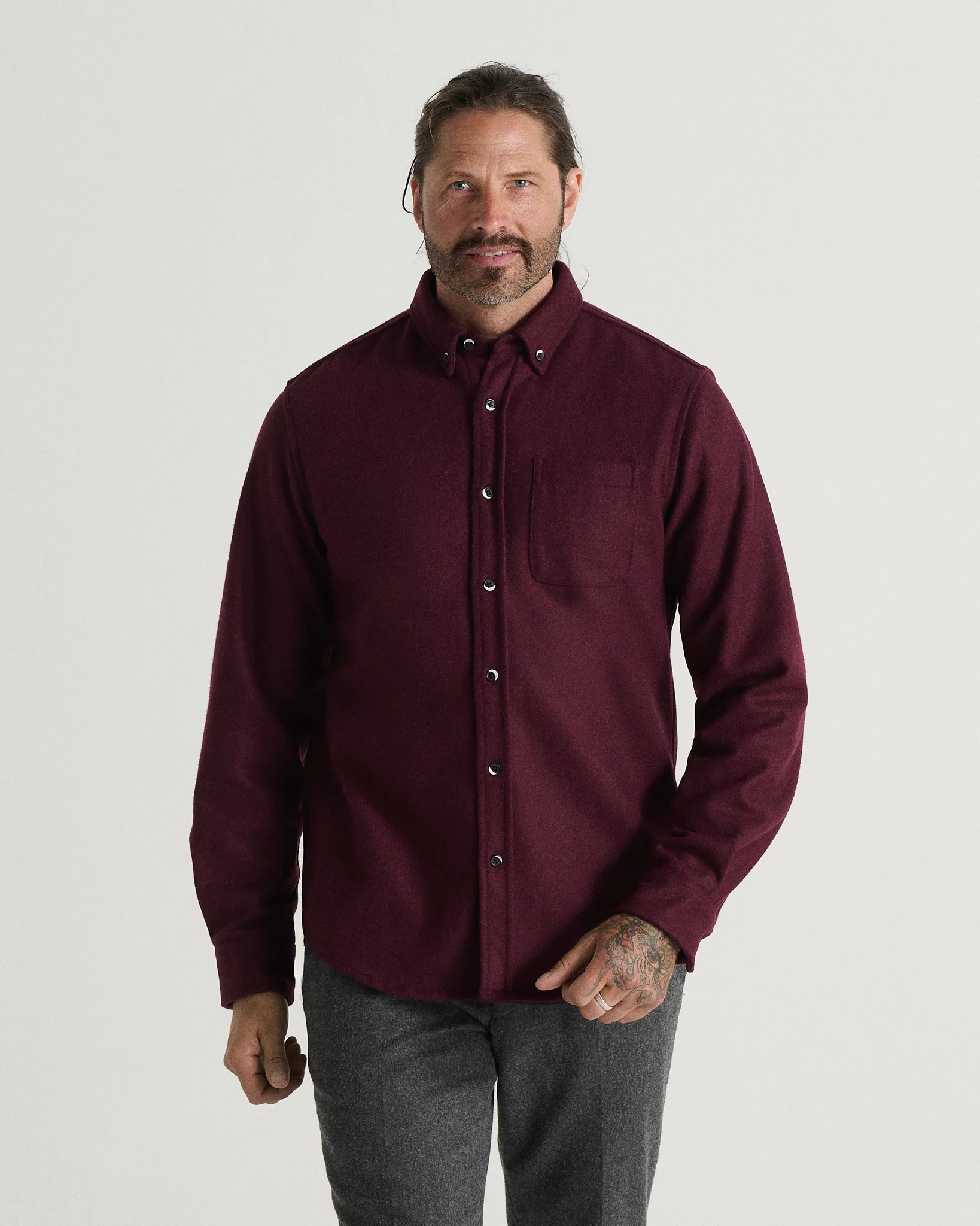 Modern Melton Wool Shirt (M) - Image 22