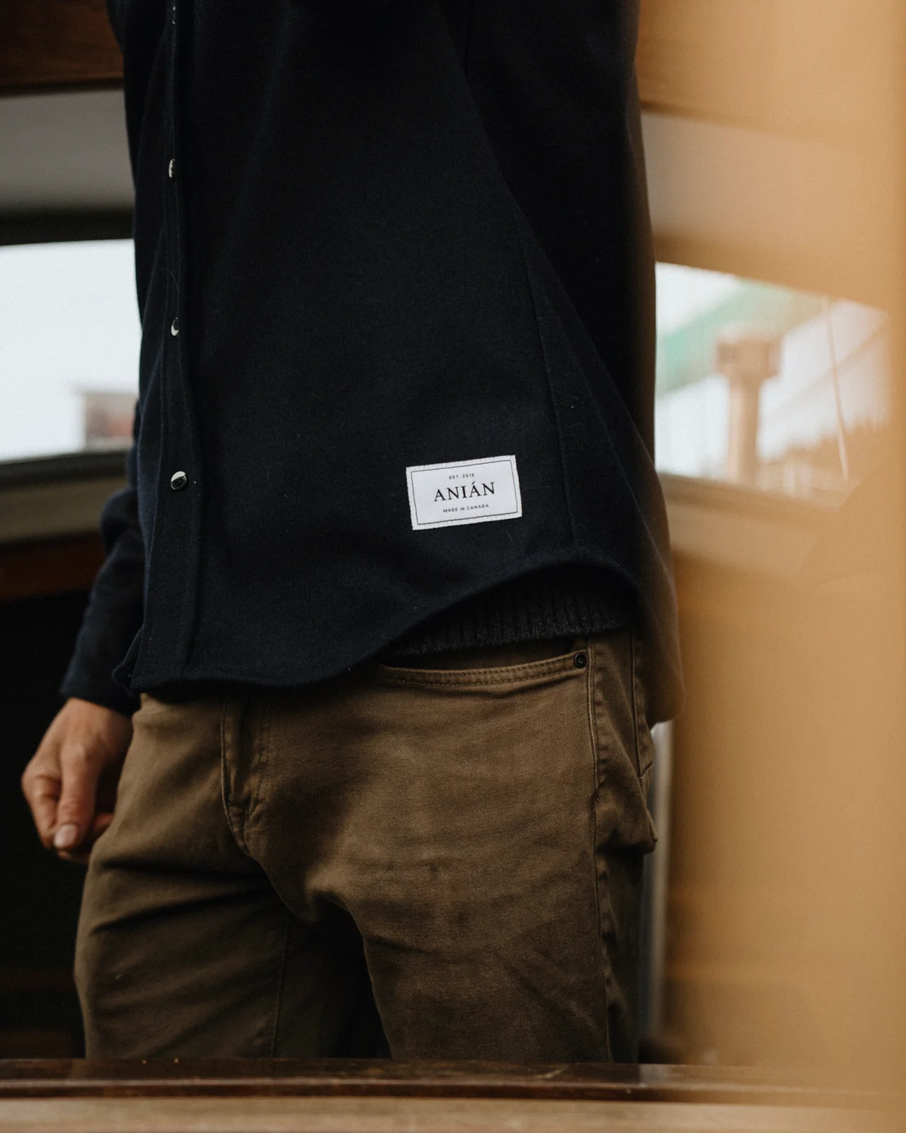 Modern Melton Wool Shirt (M) - Image 28