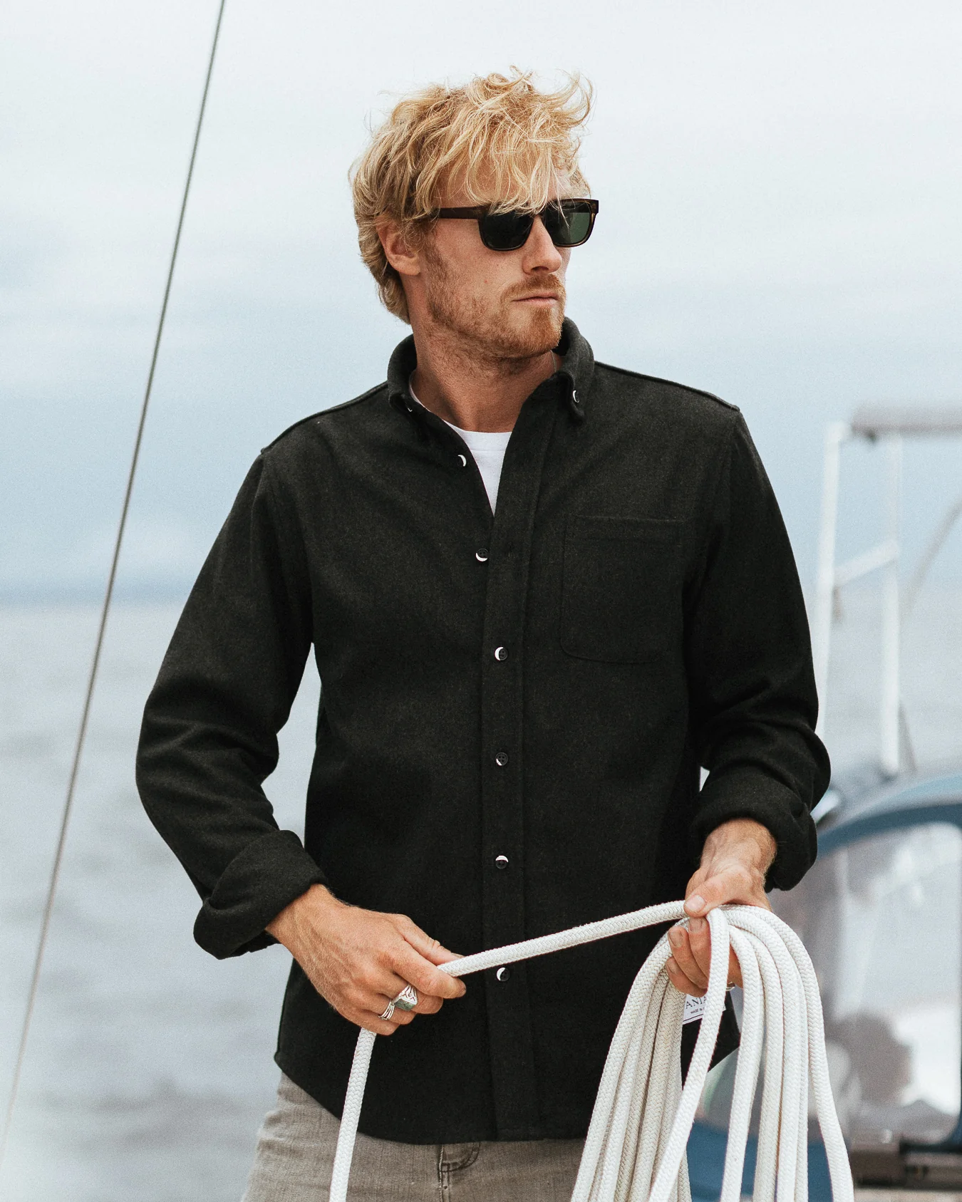Modern Melton Wool Shirt (M) - Image 37