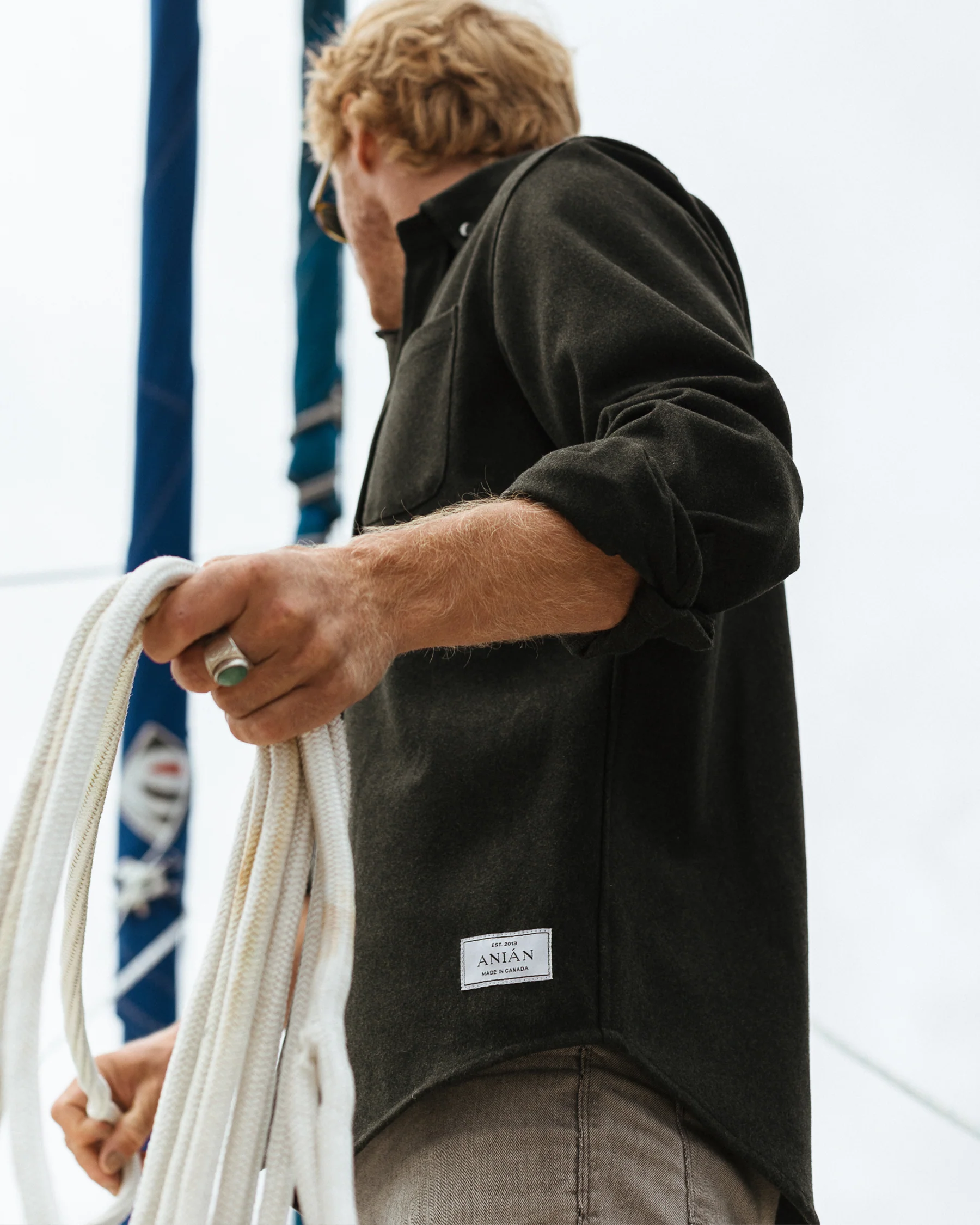 Modern Melton Wool Shirt (M) - Image 38