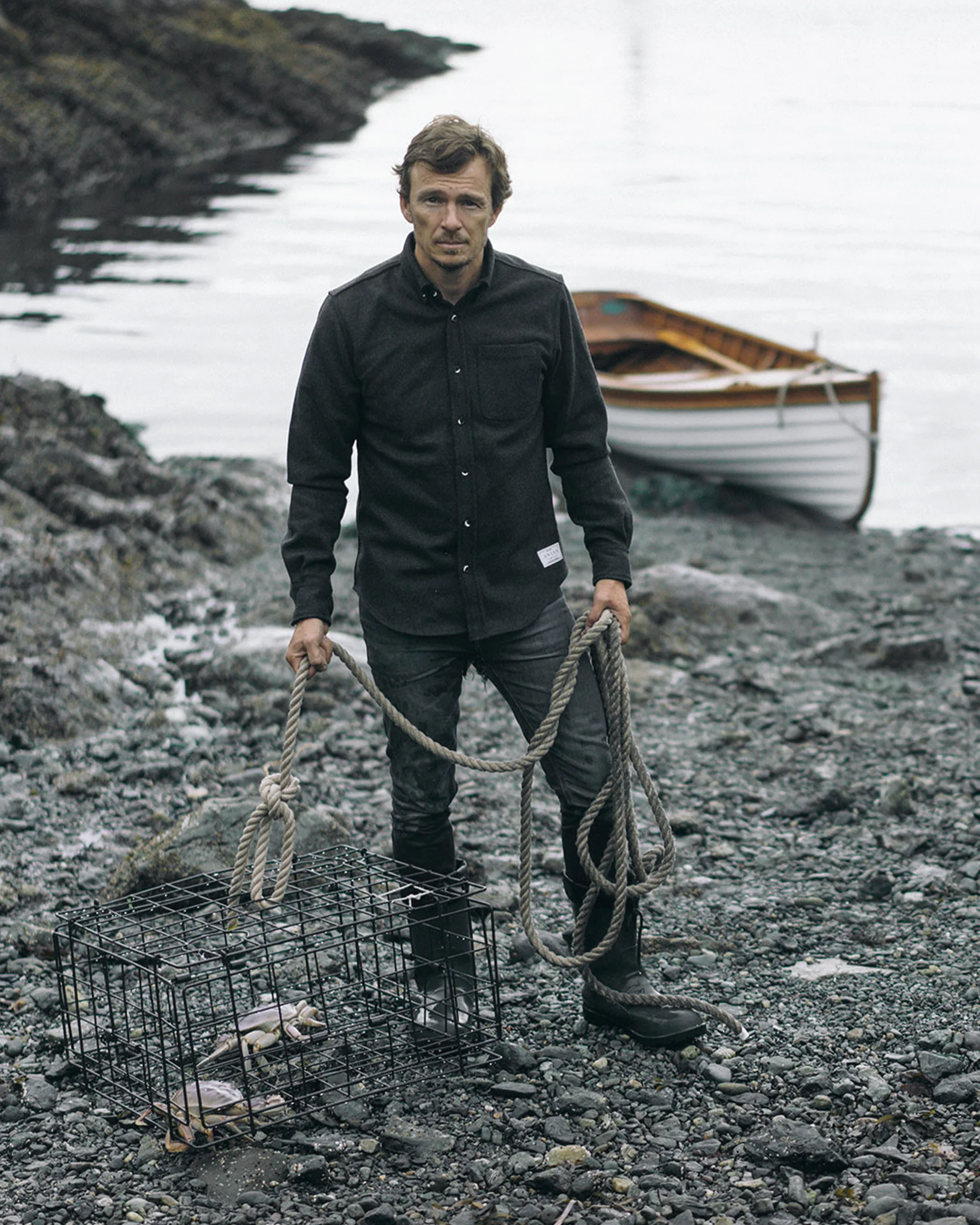 Modern Melton Wool Shirt (M) - Image 4