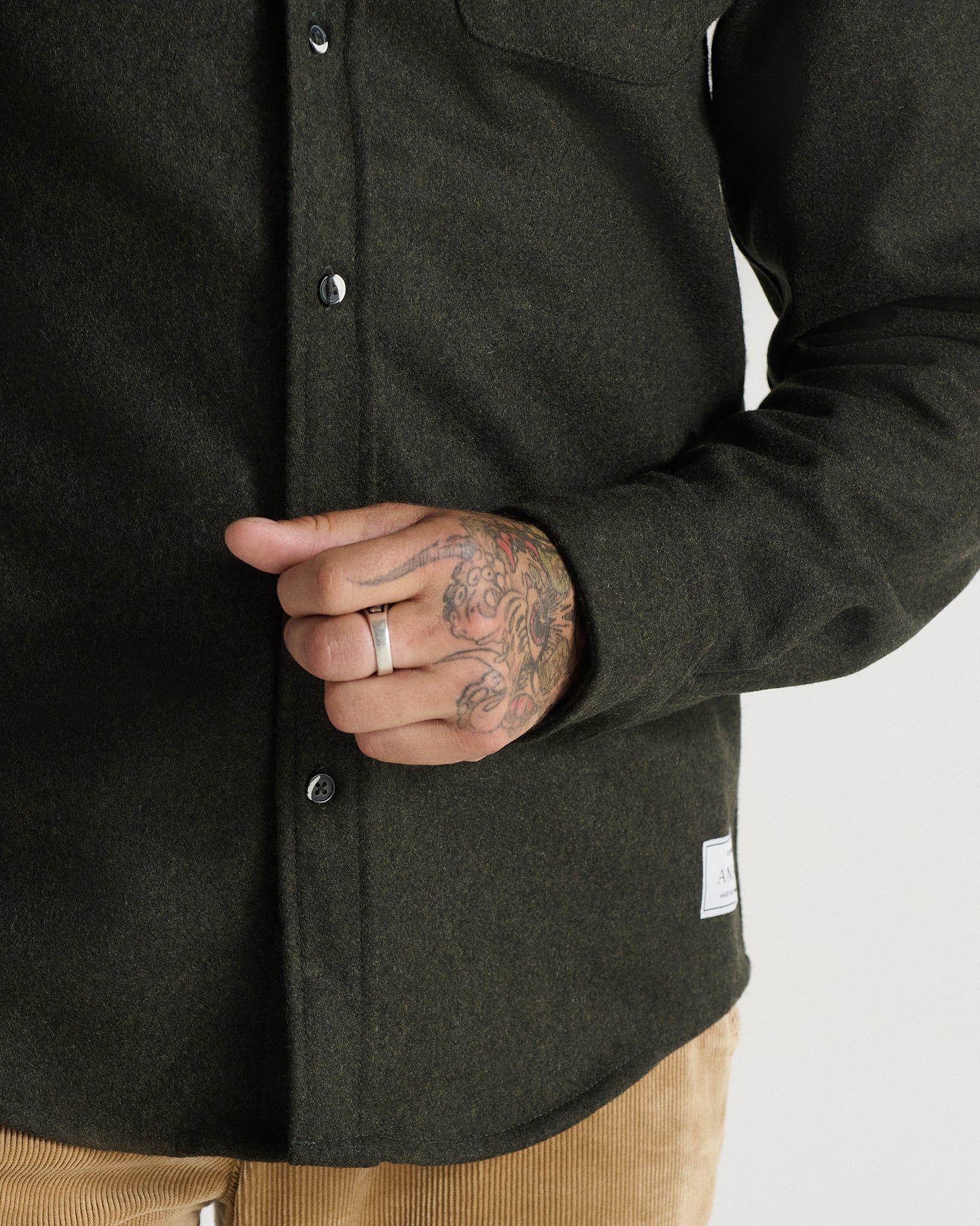 Modern Melton Wool Shirt (M) - Image 44
