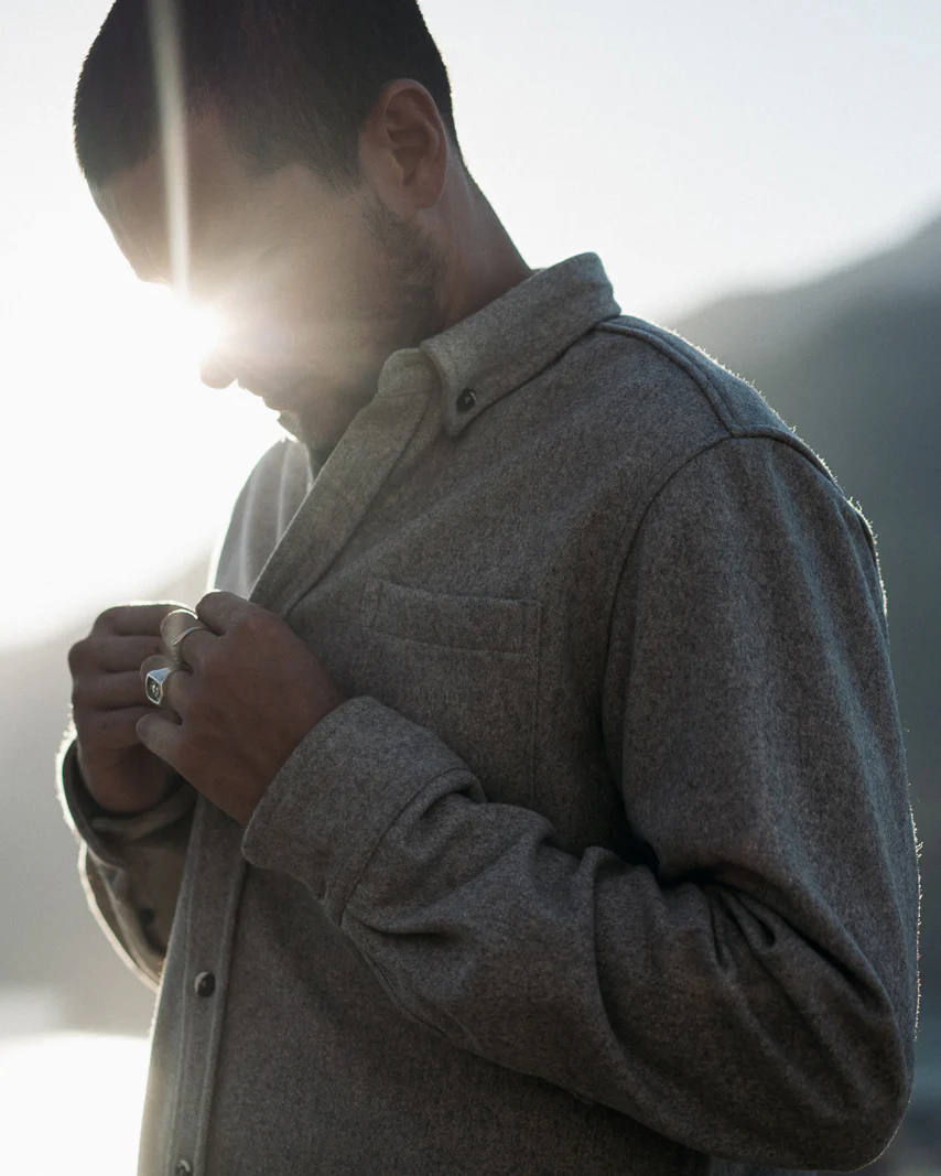 Modern Melton Wool Shirt (M) - Image 48