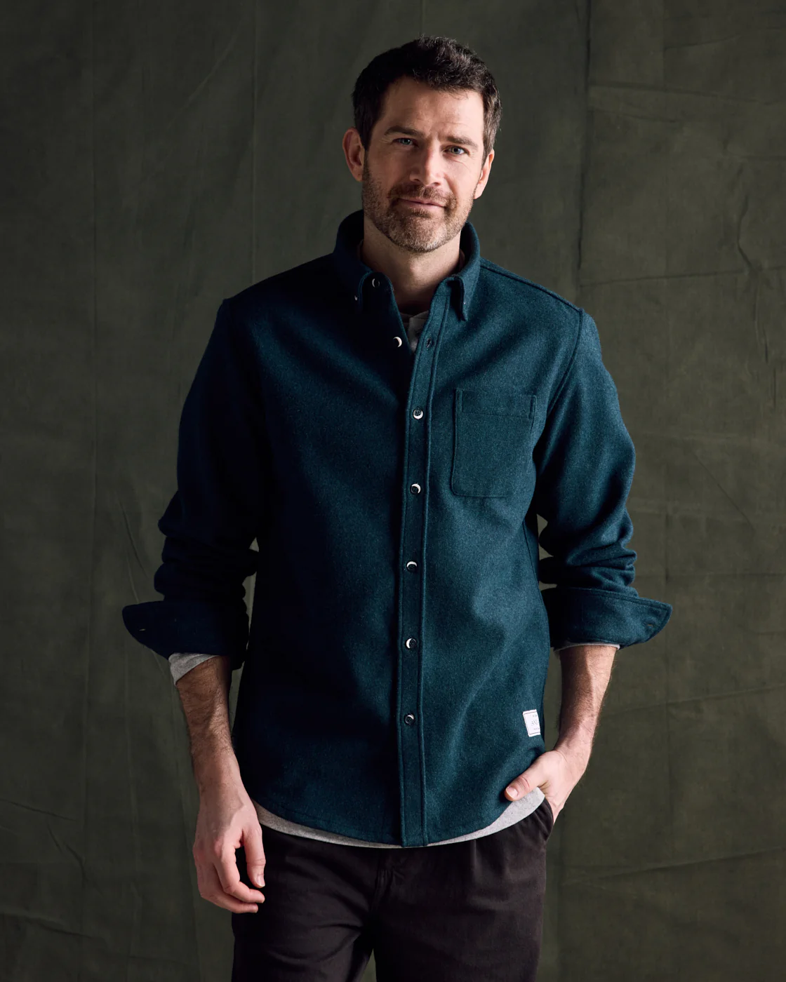 Modern Melton Wool Shirt (M) - Image 60
