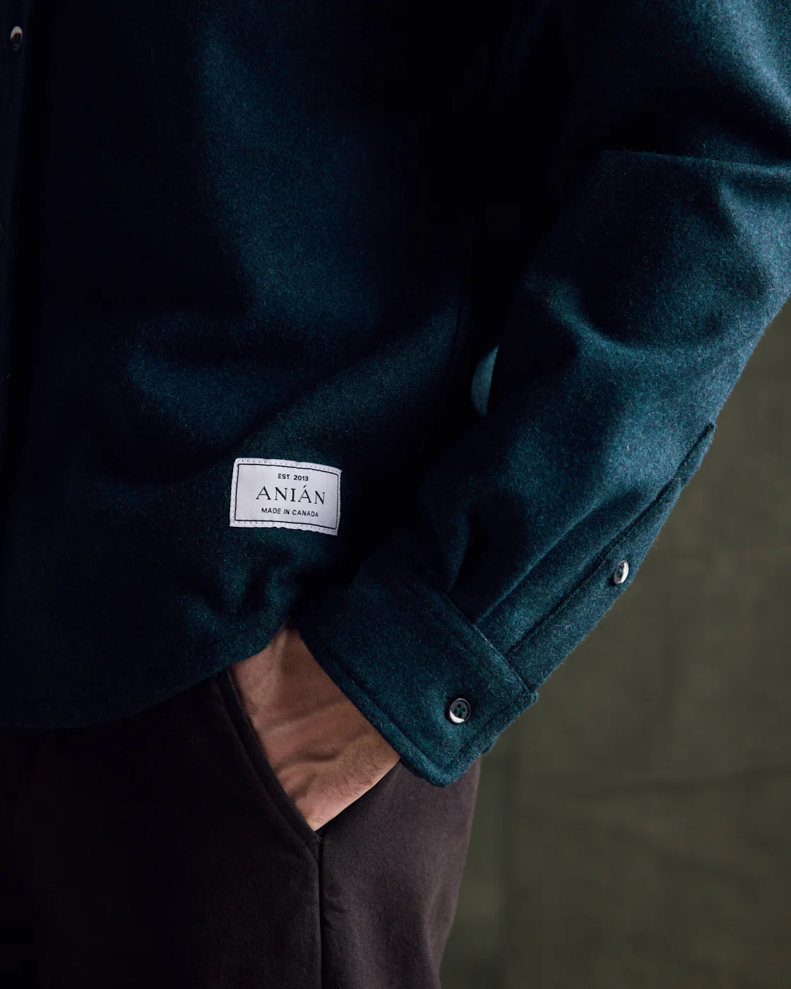 Modern Melton Wool Shirt (M) - Image 61