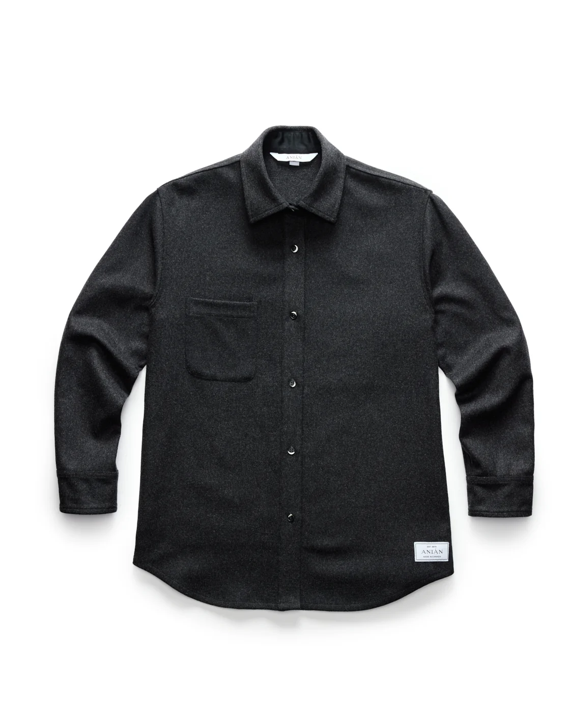 Relaxed Modern Melton Wool Shirt (600GSM) - Image 10