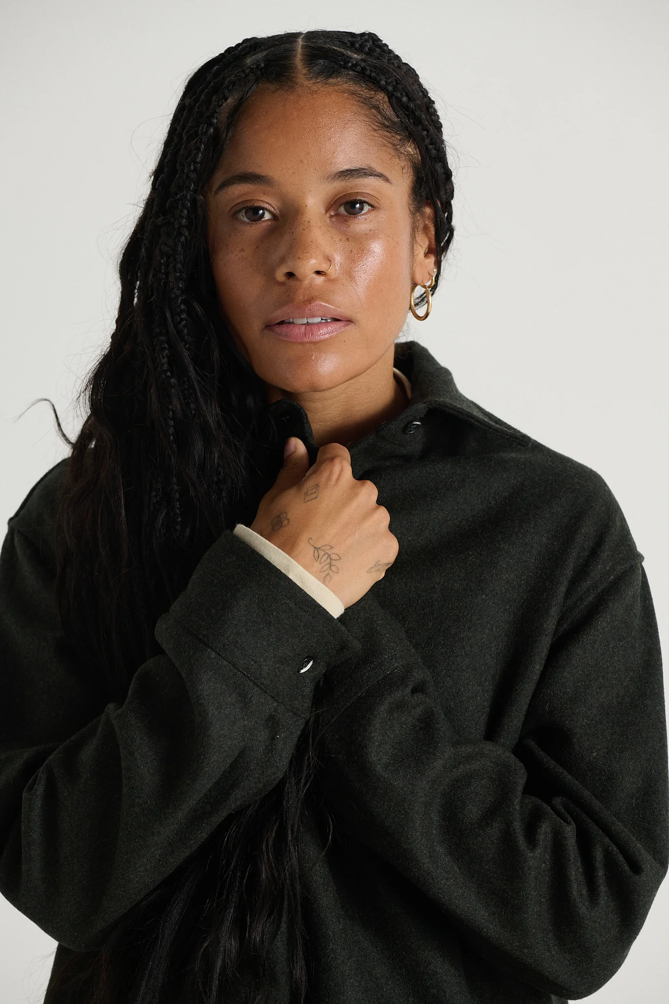 Relaxed Modern Melton Wool Shirt (600GSM) - Image 19