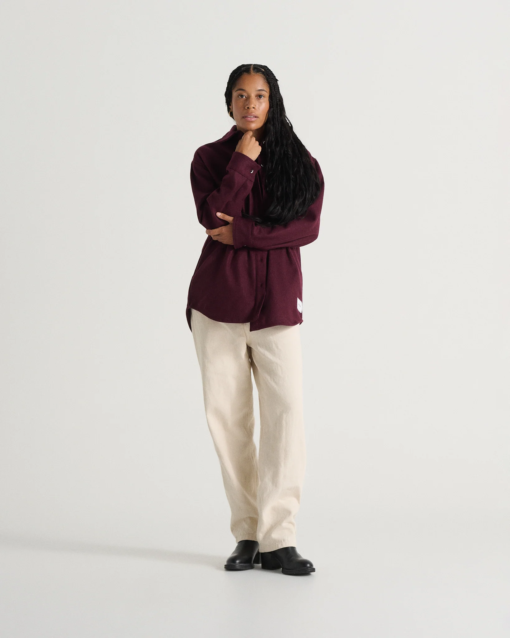 Relaxed Modern Melton Wool Shirt (600GSM) - Image 28