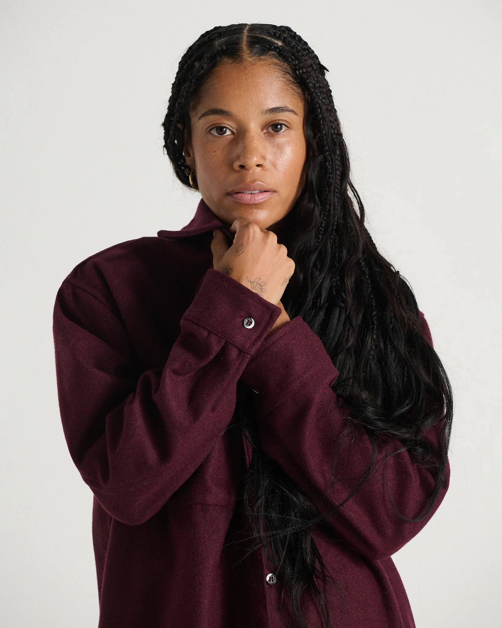 Relaxed Modern Melton Wool Shirt (600GSM) - Image 29