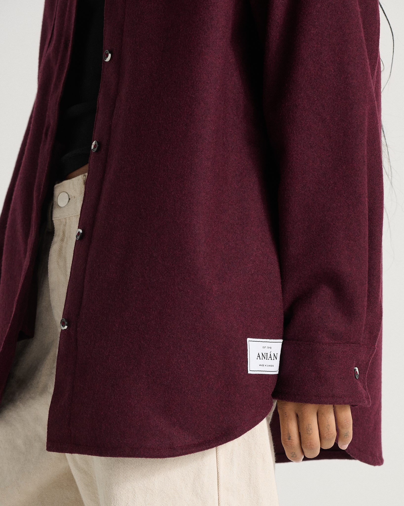 Relaxed Modern Melton Wool Shirt (600GSM) - Image 30