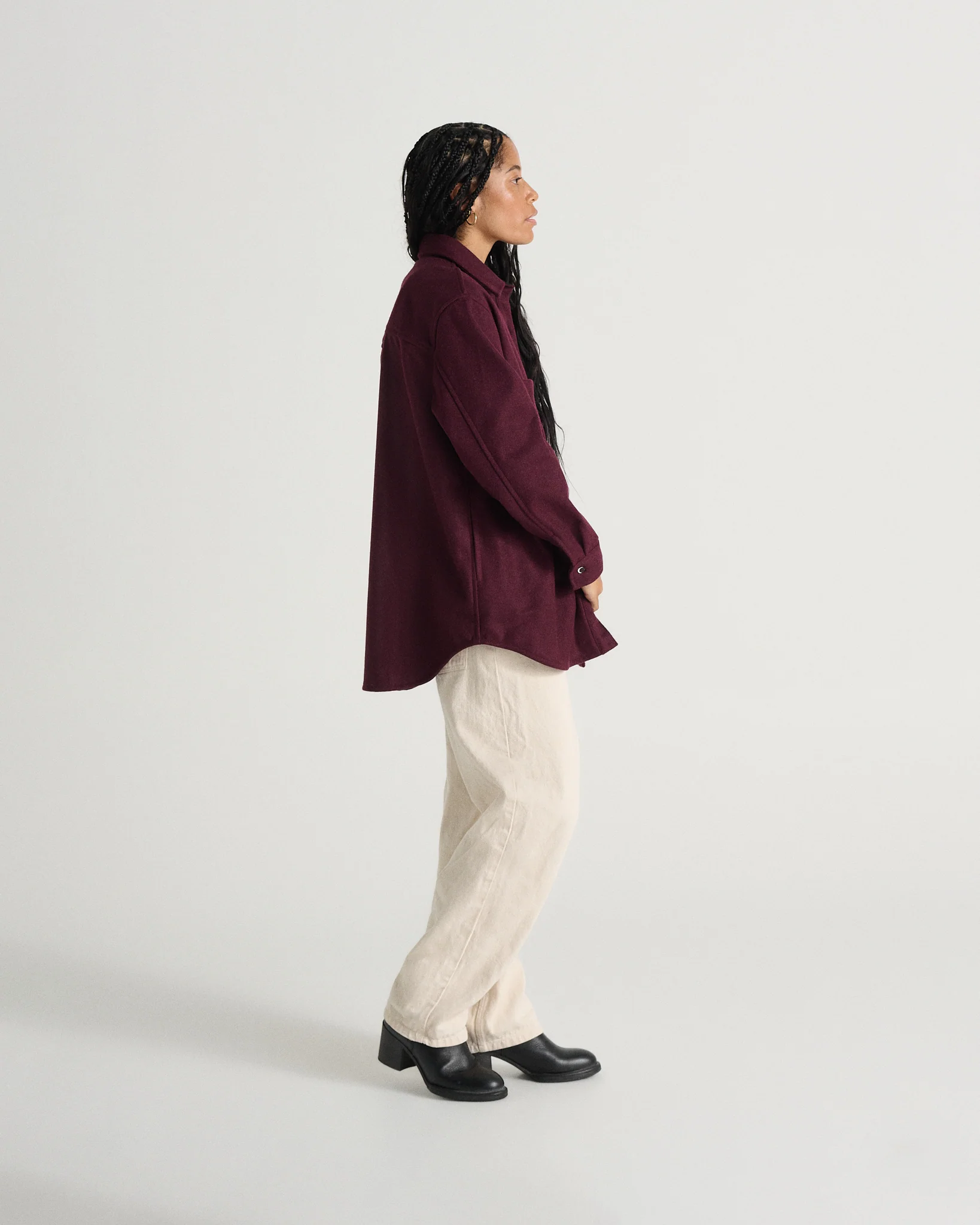 Relaxed Modern Melton Wool Shirt (600GSM) - Image 31