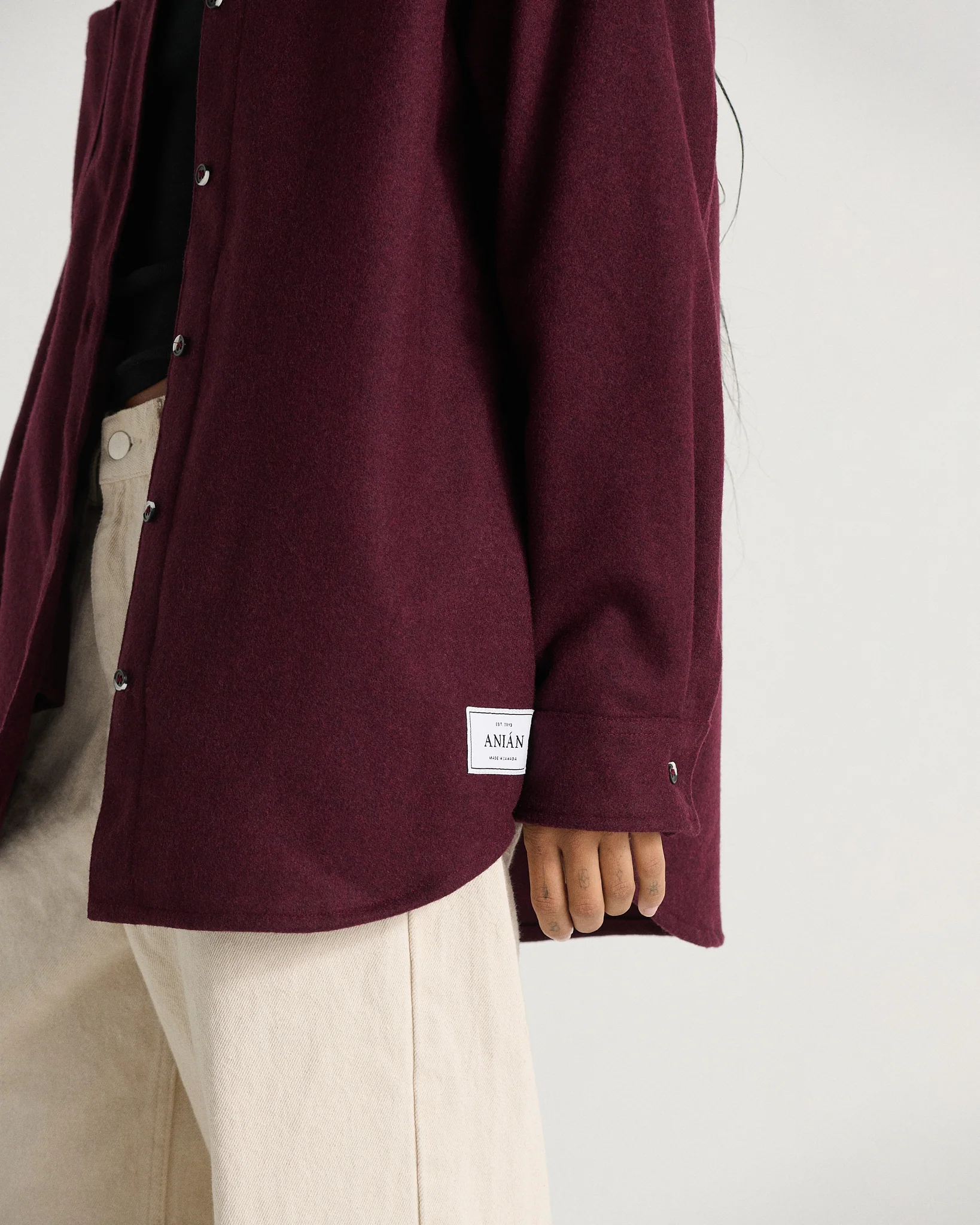 Relaxed Modern Melton Wool Shirt (600GSM) - Image 32