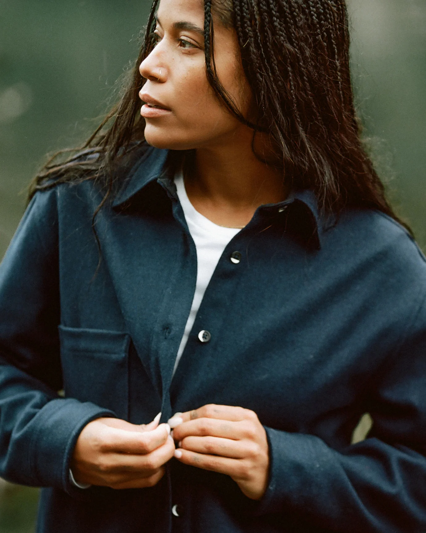 Relaxed Modern Melton Wool Shirt (600GSM) - Image 34