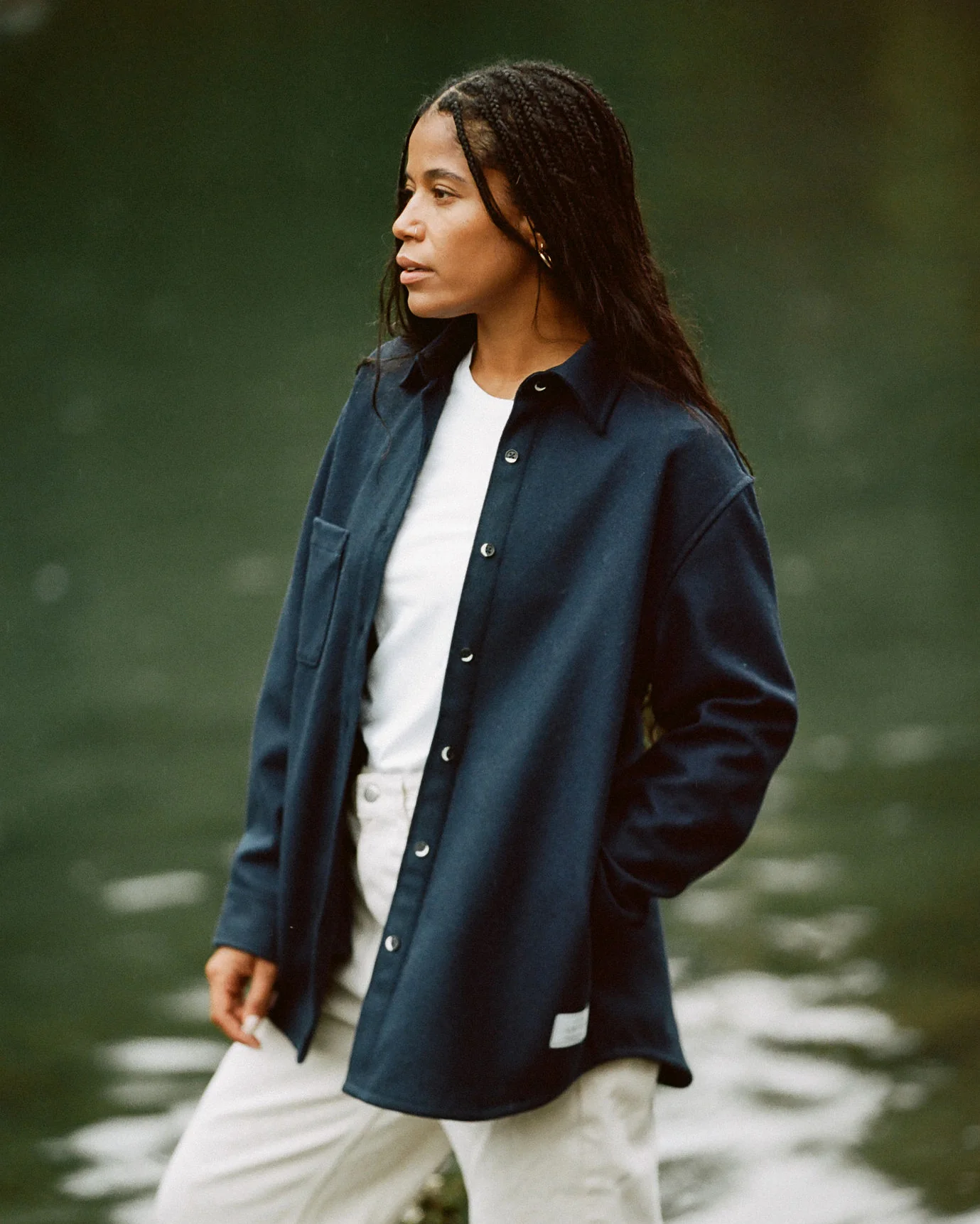 Relaxed Modern Melton Wool Shirt (600GSM) - Image 36