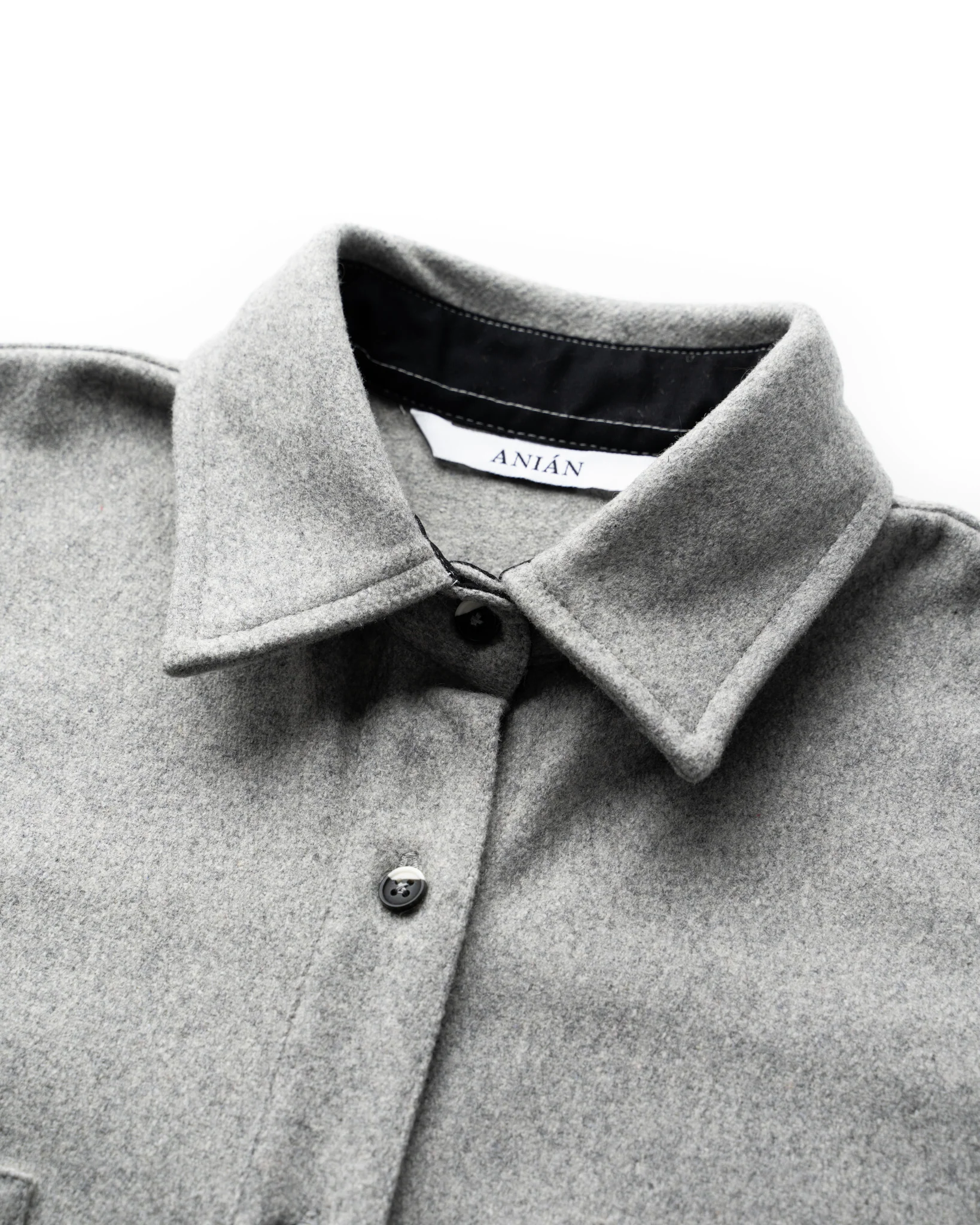 Relaxed Modern Melton Wool Shirt (600GSM) - Image 46