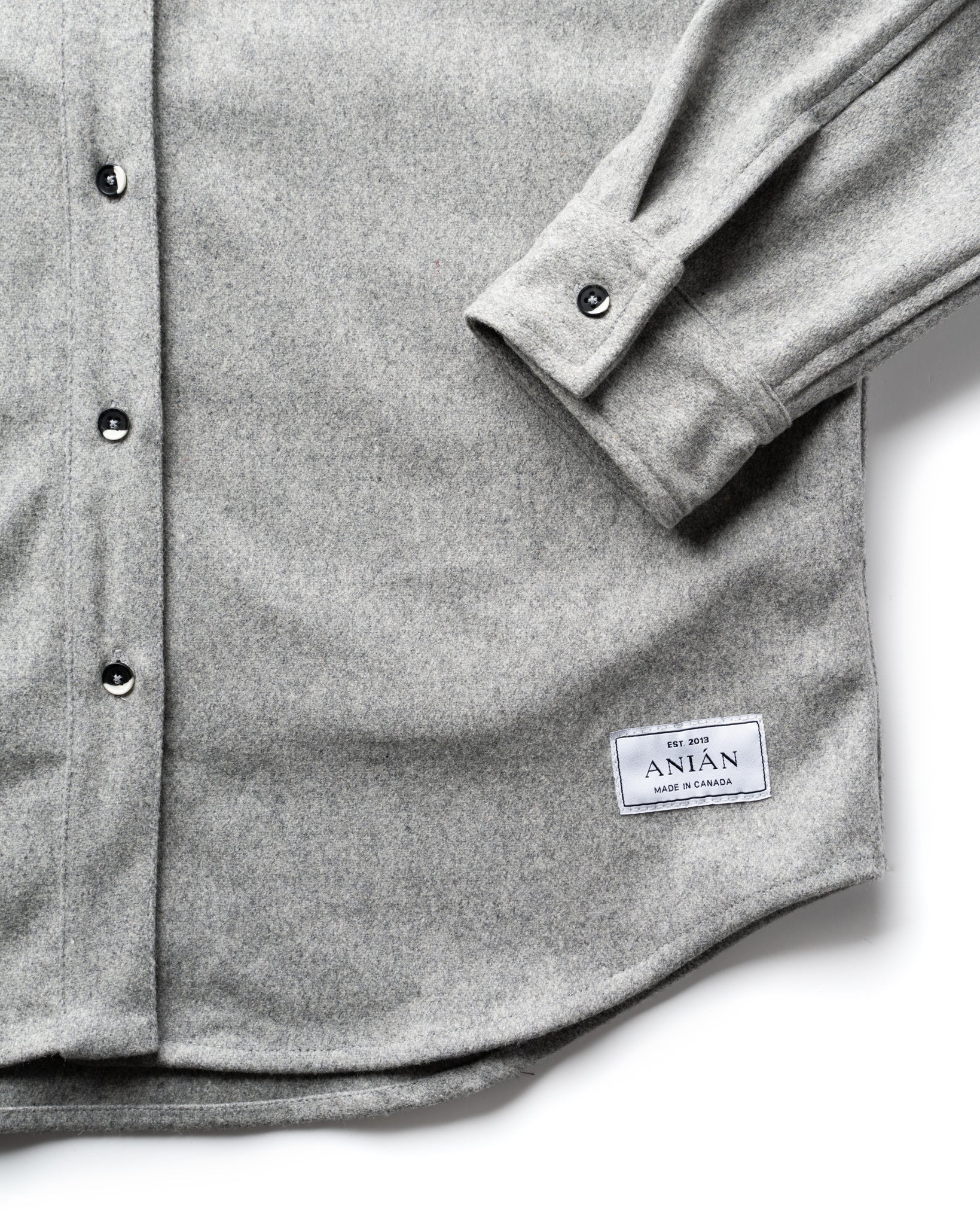Relaxed Modern Melton Wool Shirt (600GSM) - Image 47
