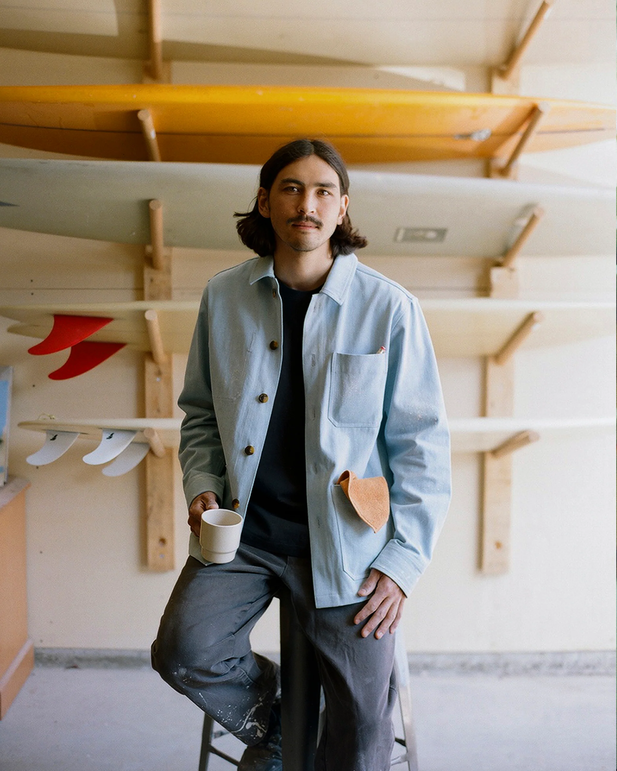 Denim Chore Coat (M) - Image 10