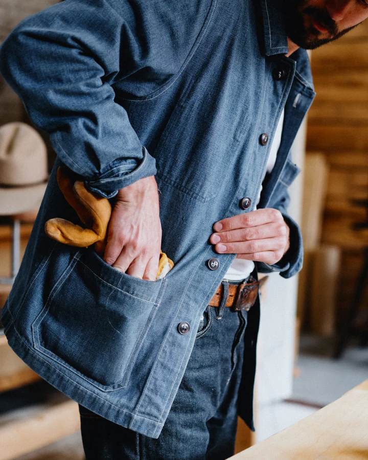 Denim Chore Coat (M) - Image 5