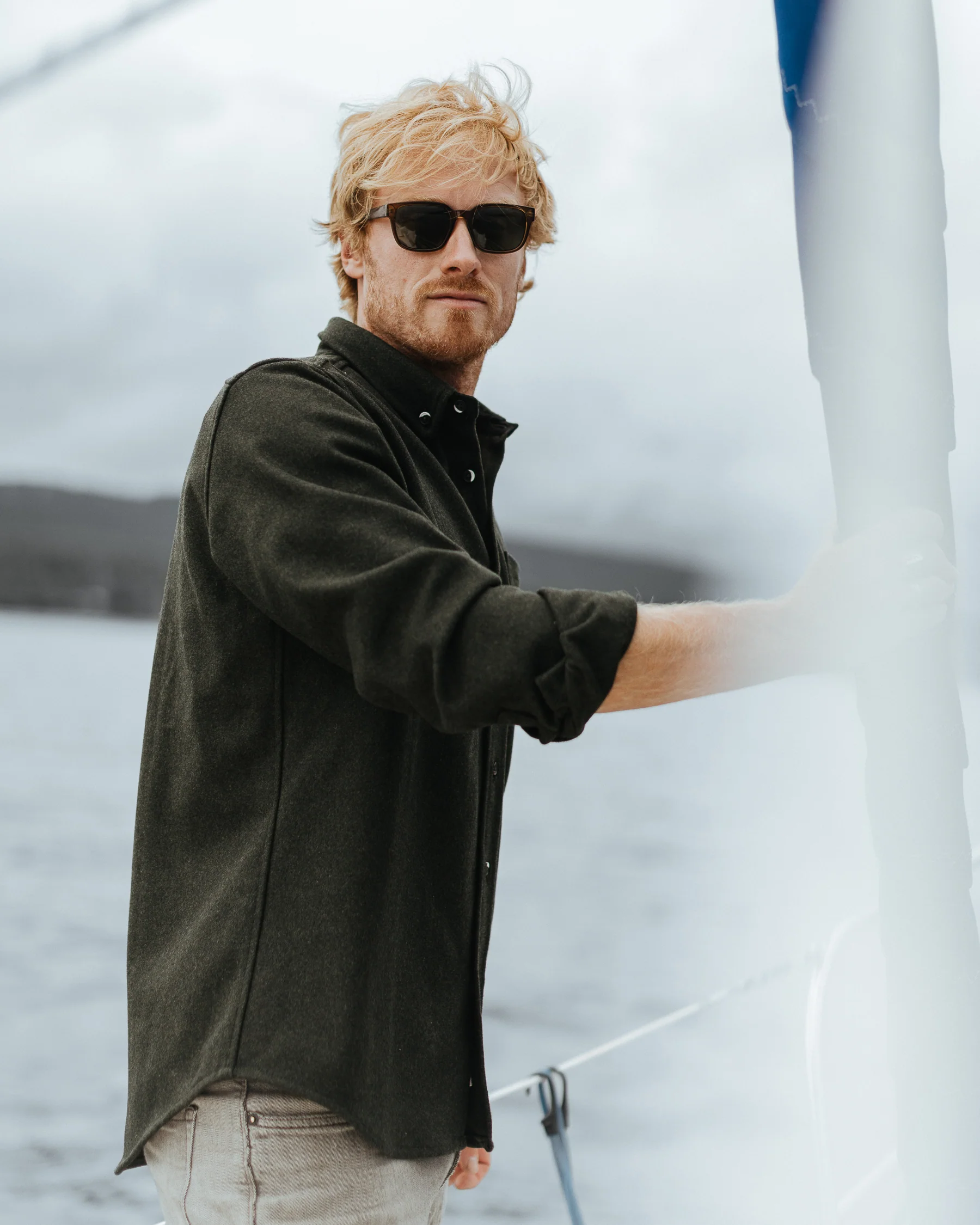 Lightweight Melton Wool Shirt - Image 13