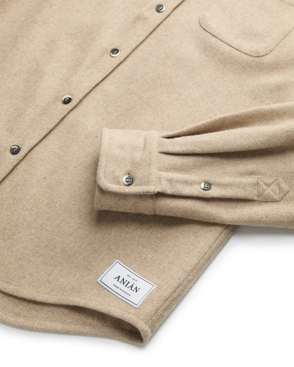 Lightweight Melton Wool Shirt - Image 5