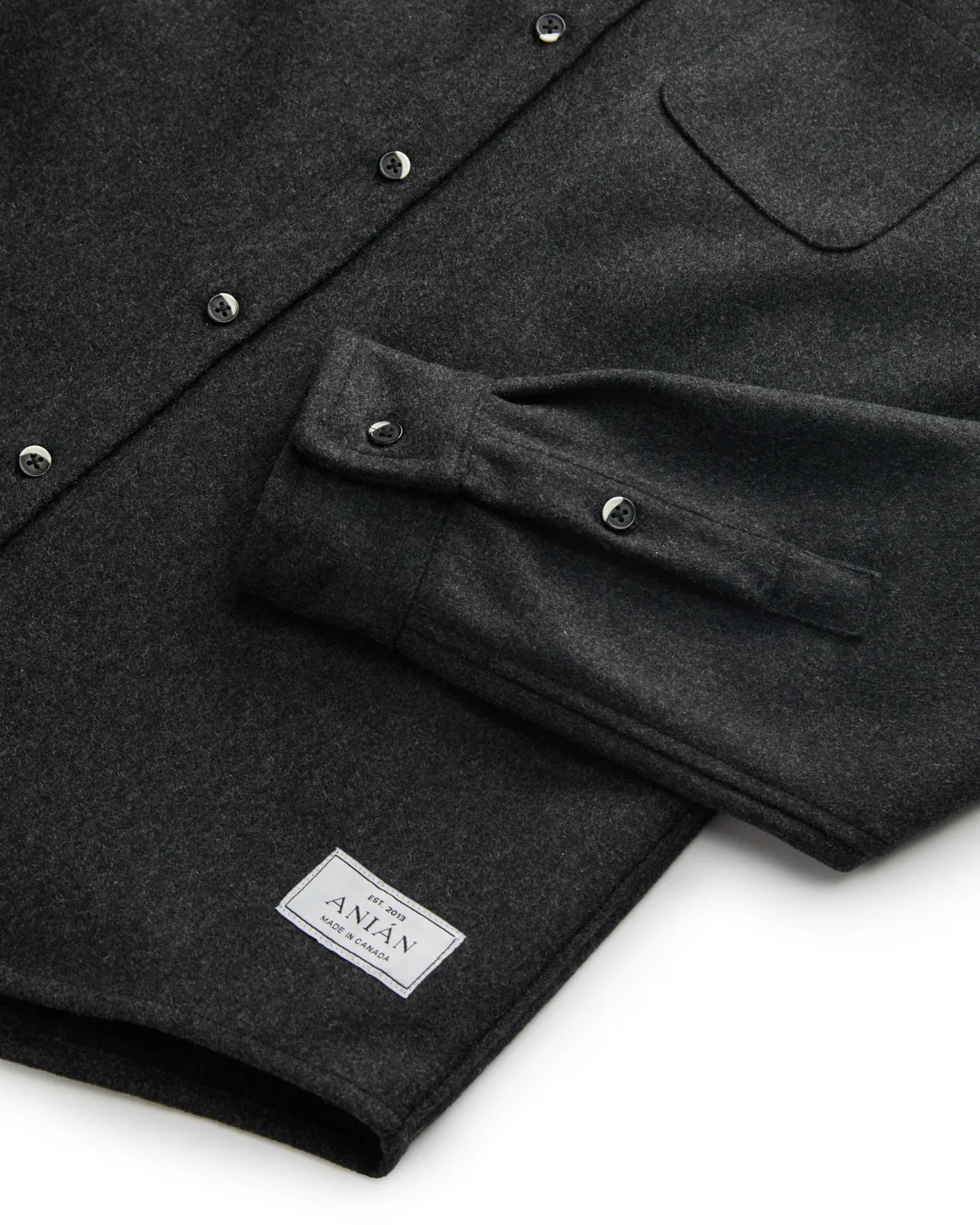 Relaxed Melton Wool Shirt (600GSM) - Image 6