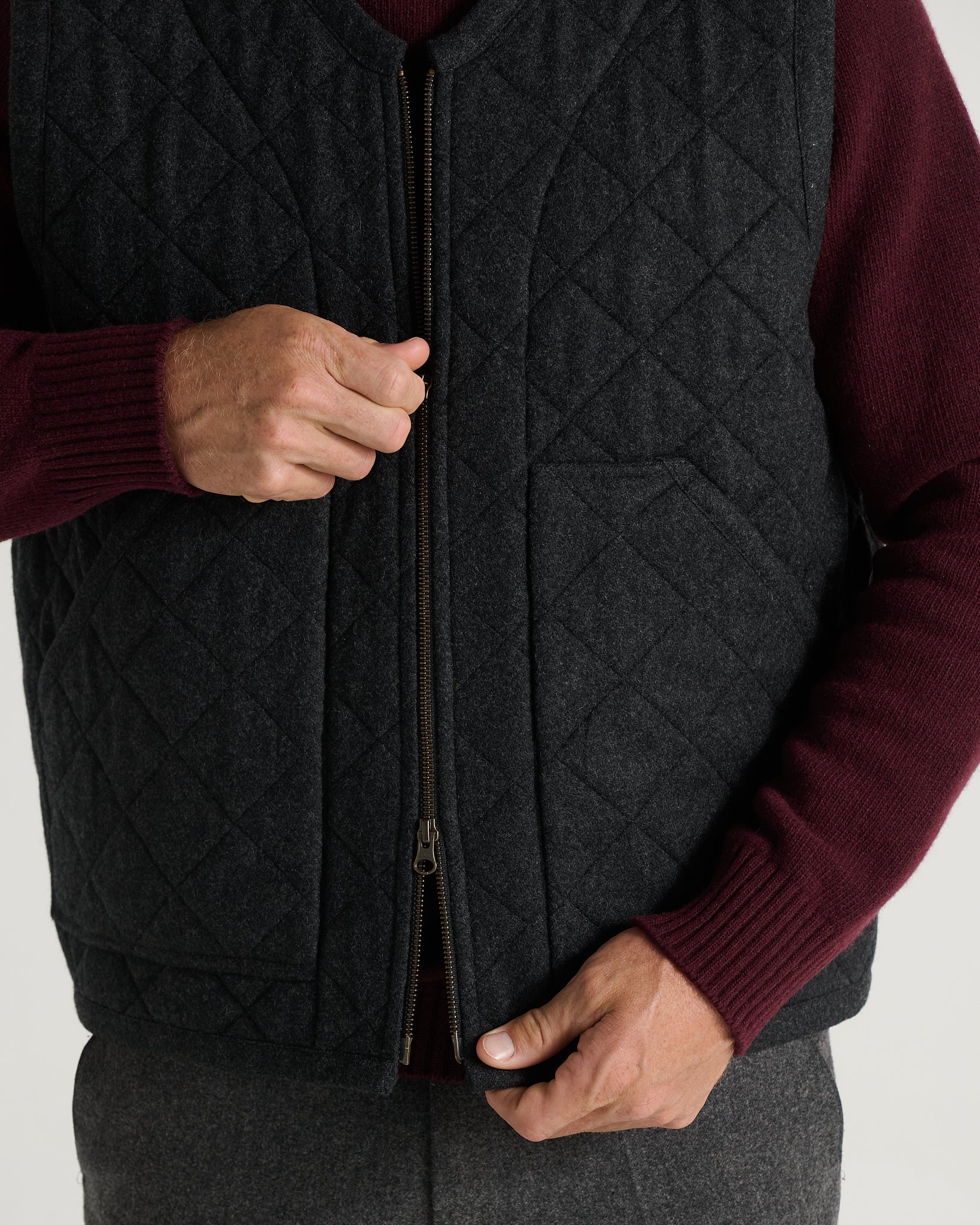 The Quilted Wool Vest (M) - Image 2