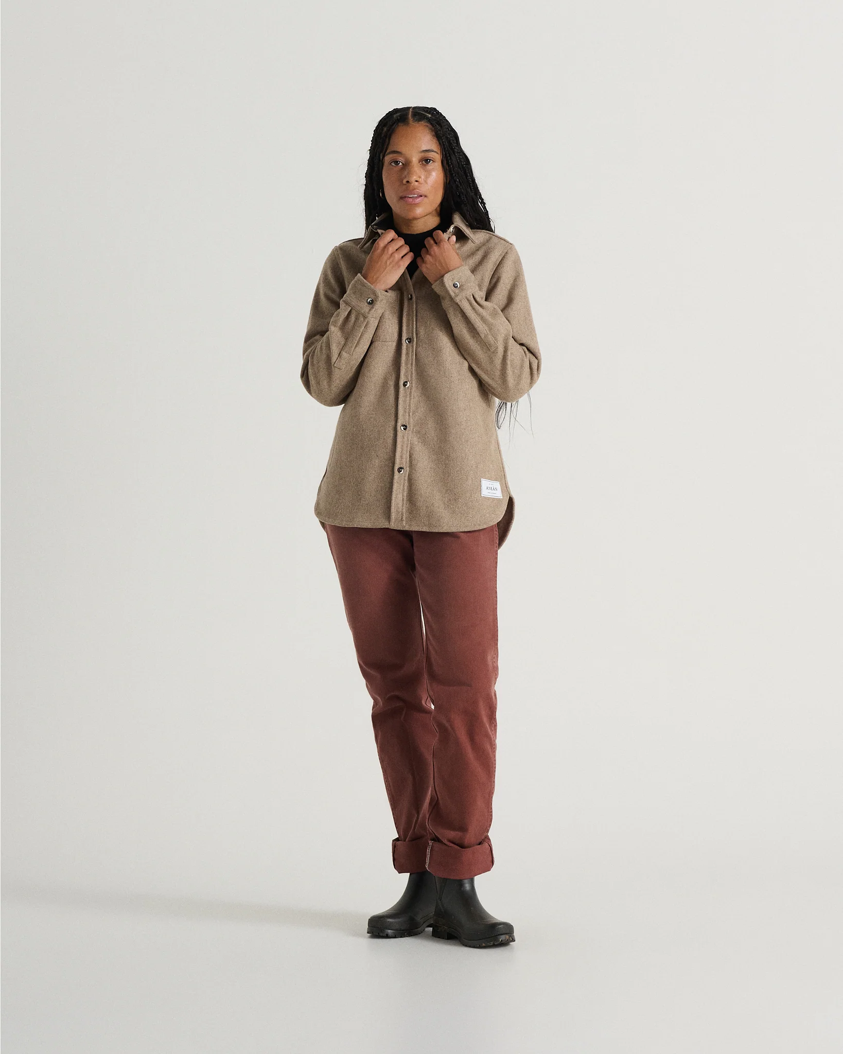 Modern Melton Wool Shirt (W) - Image 15
