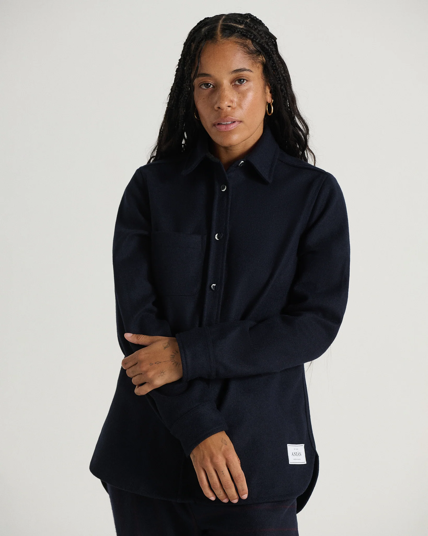 Modern Melton Wool Shirt (W) - Image 35