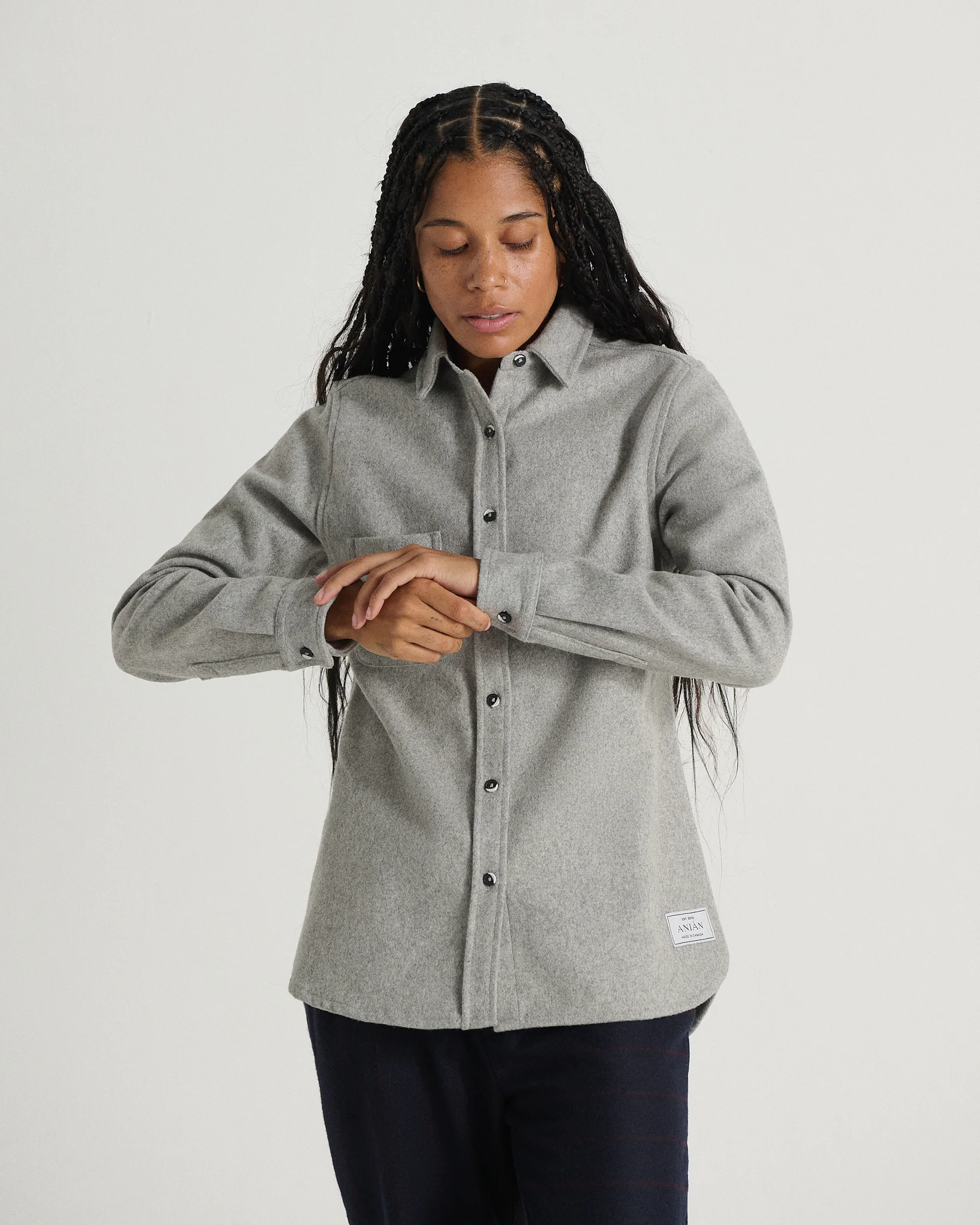 Modern Melton Wool Shirt (W) - Image 43