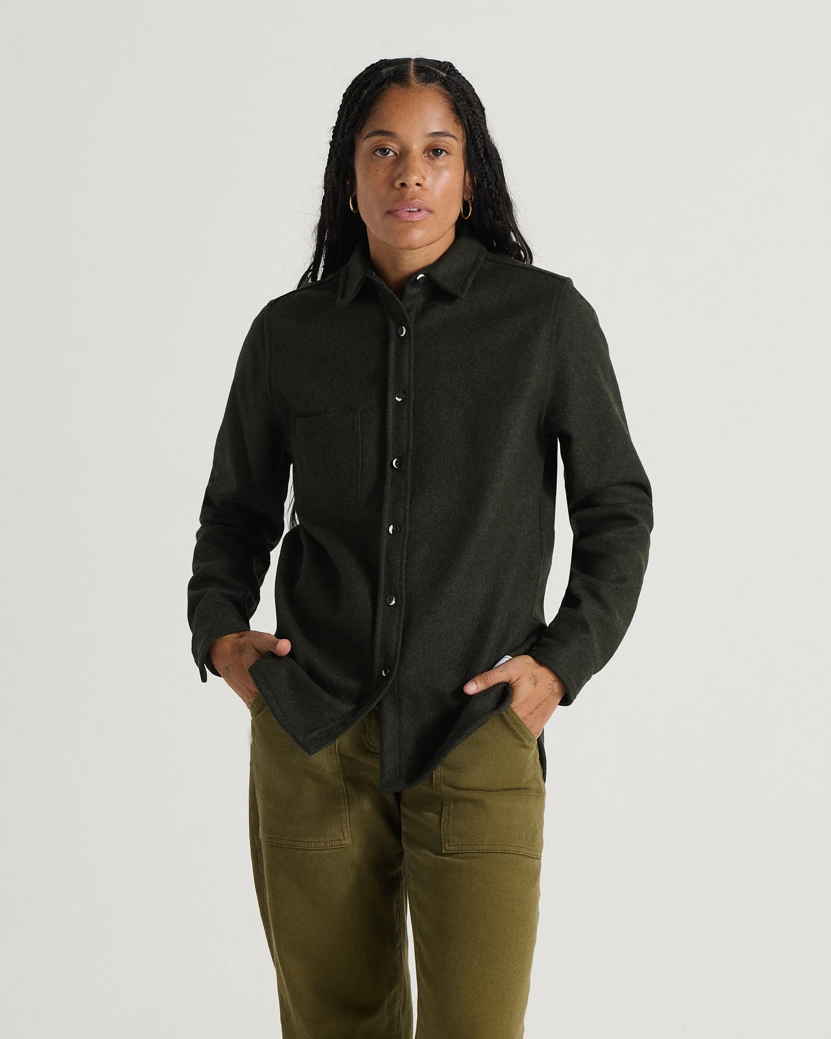 Modern Melton Wool Shirt (W) - Image 7