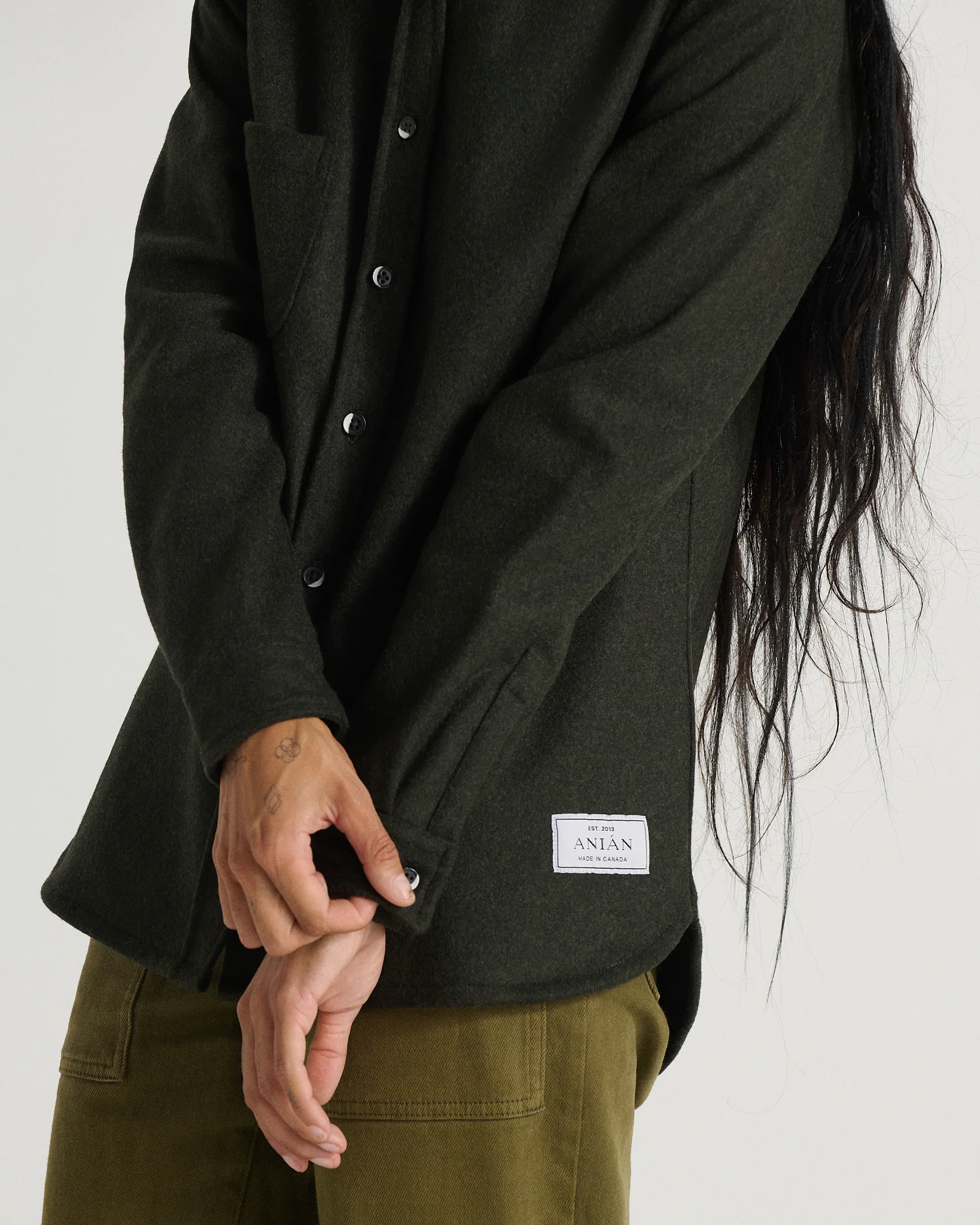 Modern Melton Wool Shirt (W) - Image 8